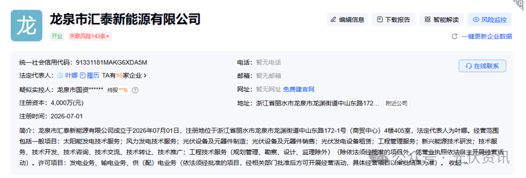 4000万!光伏龙头联手国资,成立新能源公司